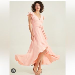 COPY - Altar’d State Betsy Clipdot Maxi Dress Pink